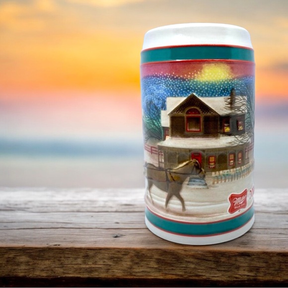 Vintage 1985 Winter Scene from Miller High Life - Picture 3 of 16